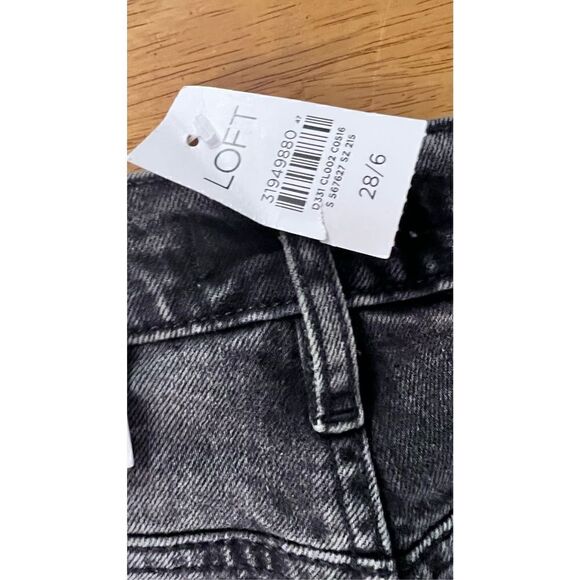 LOFT DARK HIGH RISE , STRAIGHT CROP JEANS WOMENS SIZE 28 NEW - Picture 12 of 12